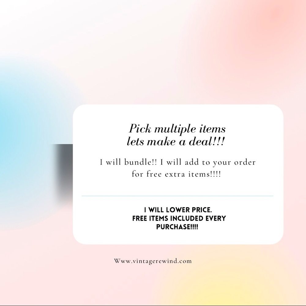 I am willing to make a deal on anything